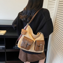 大容量复古通勤托特包女休闲2025新款时尚百搭多功能单肩双肩背包