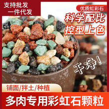 厂家供应虹彩石多肉全颗粒土虹彩石植物铺面种植底砂拌土支持代发