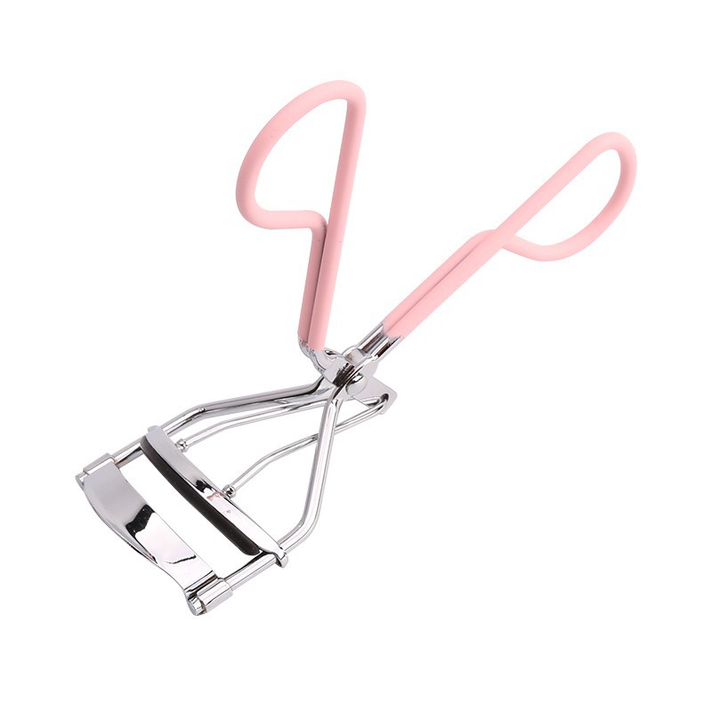 Rizador de pestañas con mango de plástico y caucho verde rizador de pestañas de flor de sol rizador natural portátil y duradero rizador de pestañas de acero inoxidable