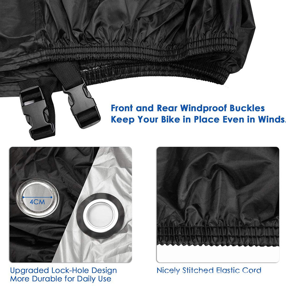 Motorcycle Covers in Stock for Wholesale 210D Outdoor Electric Mountain Bike Covers Sun Protection Waterproof Cross-Border