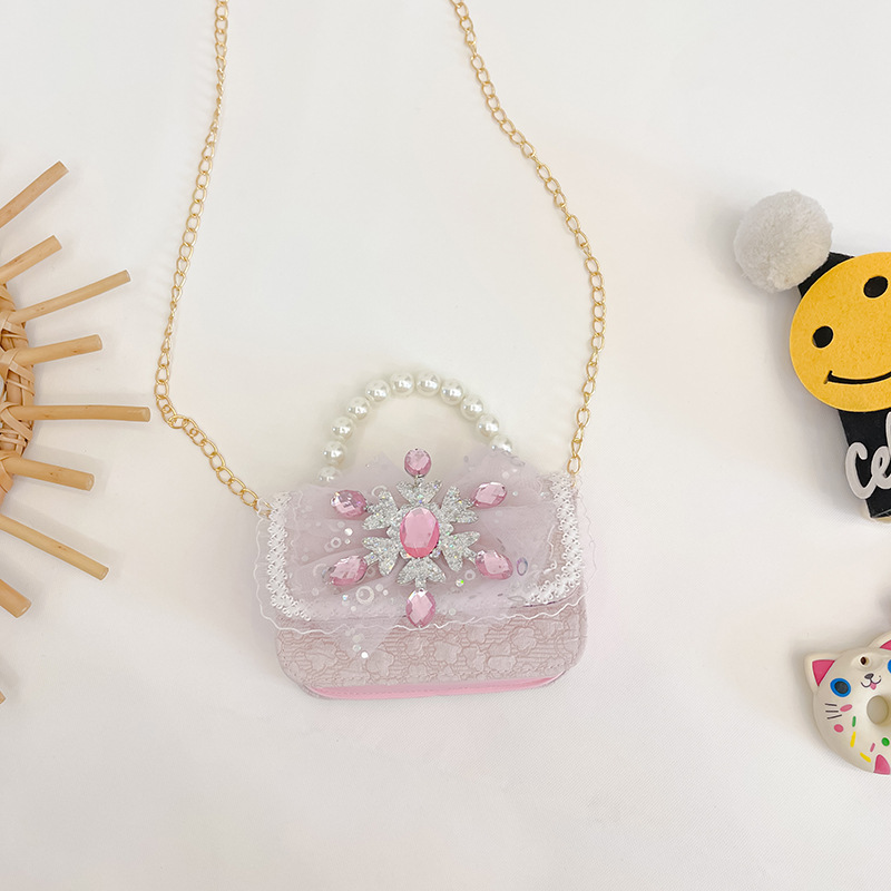 Moda princesa bolso estilo coreano arco cadena mensajero bolsa niña MINI BOLSA cuadrada accesorios de viaje