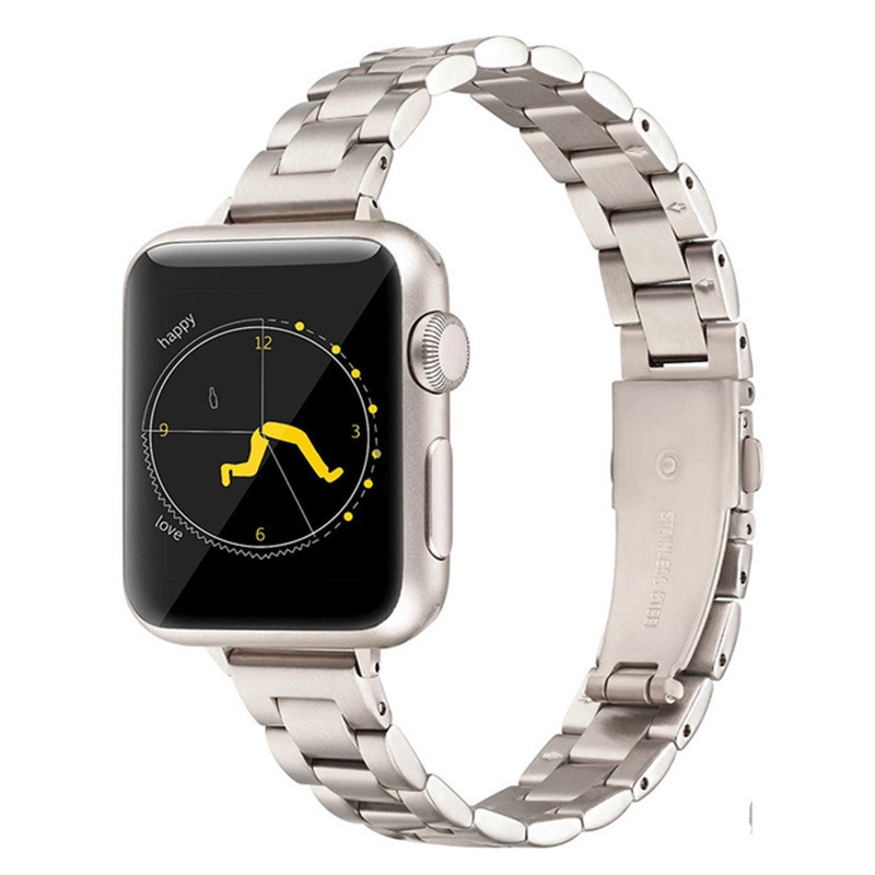 S10 for apple watch987654se apple fine three beads stainless steel strap ultra S10 for apple watch987654se apple fine three beads stainless steel strap ultra