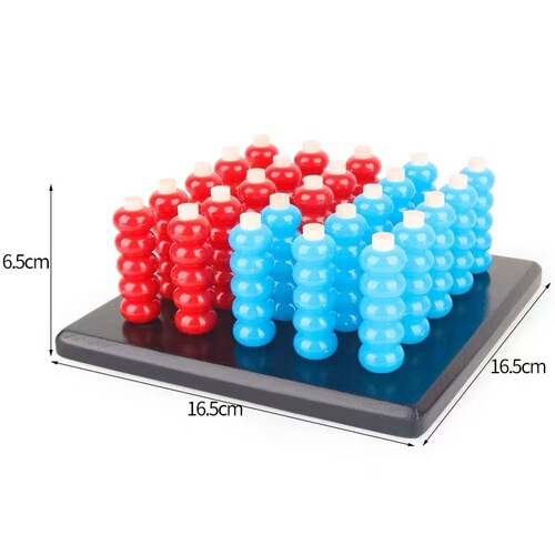 Gravity Four-in-a-Row 3D Board Game for Kids, Chess and Board Games, Intelligence Game, Brain Teaser, Parent-Child Logic Thinking Toy