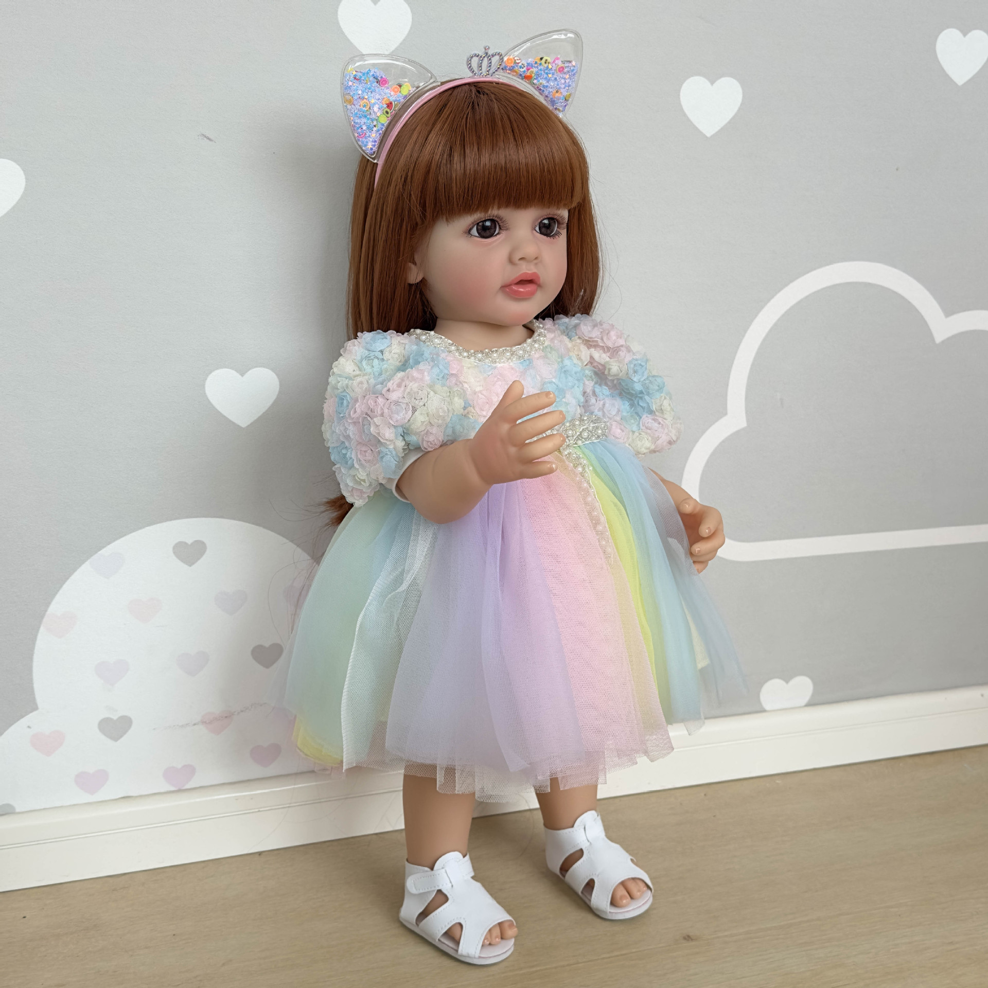 NPK 55cm pegamento completo simulación muñeca reborn Betty transfronteriza e-commerce suministro entrega de una sola pieza