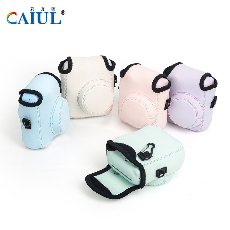 Suitable for Polaroid Mini13/12/11 Camera Storage Soft Bag, Outdoor Travel Anti-Collision Textured Solid Color Camera Bag