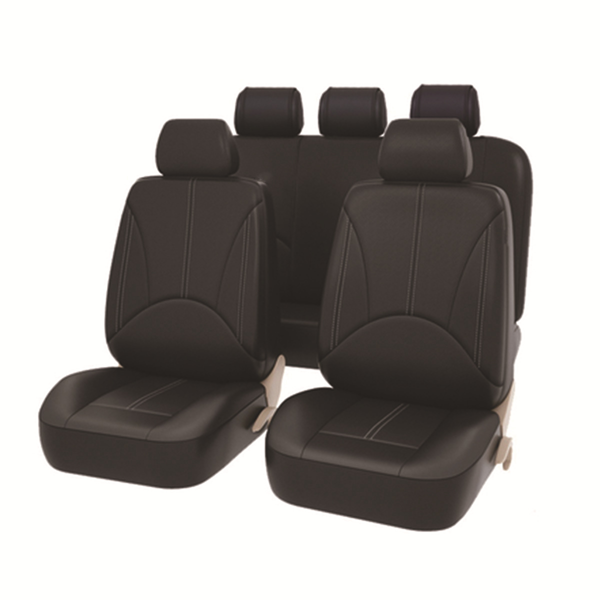 Foreign trade PU leather car seat covers for 5-seater vehicles, universal style, stain-resistant artificial leather car seat cushions wholesale