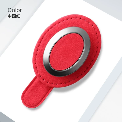 Car suede glasses clip glasses frame car sun visor sunglasses clip multi-function card clip car interior accessories (Car Glasses Clip/Bill Clip) - chinese-red-no-standard