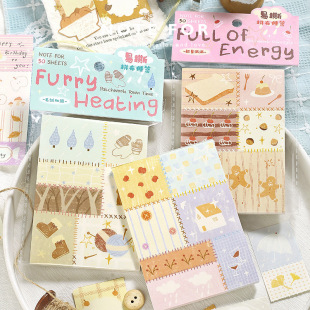 Note for Patchwork Notes Patchwork Town Time Series Literary Tearable Handbook DIY Collage Decorative Notes