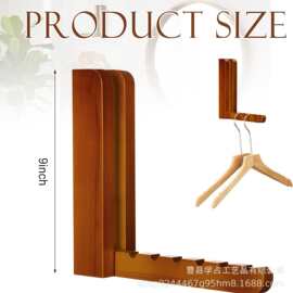 跨境壁挂式晾衣架实木可折叠衣物晾晒架木制折叠衣架悬挂衣服挂架