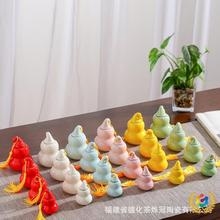 ✅中式药储物密封罐丹药胶囊香粉包装瓶藏红花陶瓷葫芦迷你茶叶