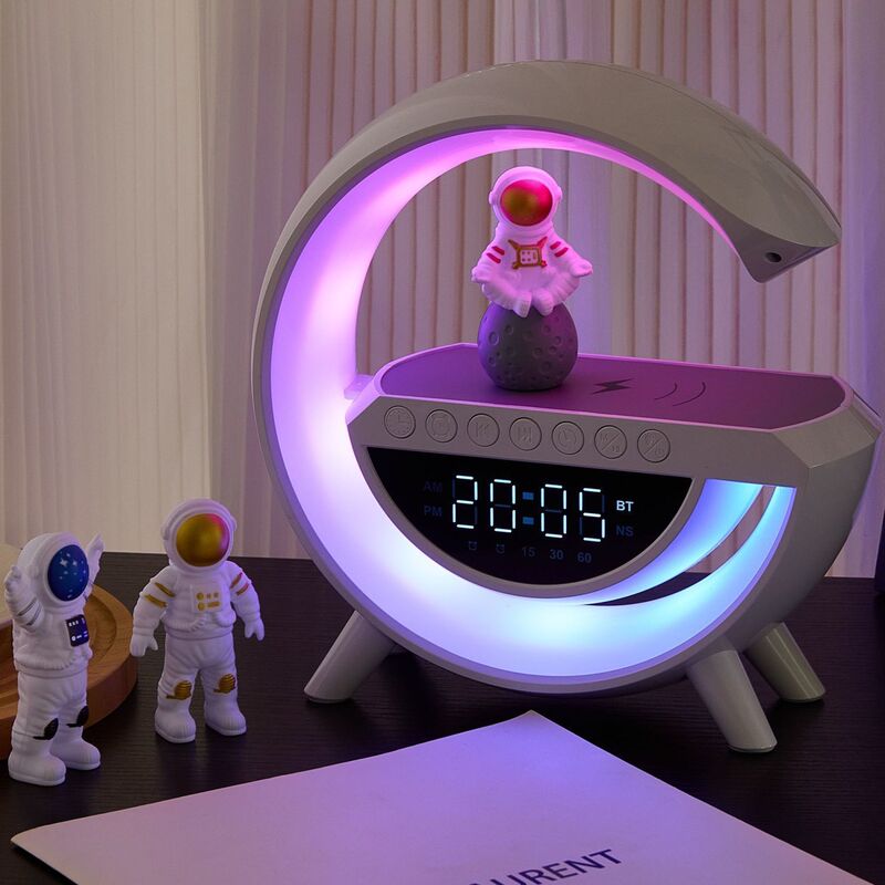 Power Bank, Bluetooth Speaker, Volume Alarm Clock, Multi-Functional Desk Lamp, Night Light, Birthday Gift, Boy's Speaker