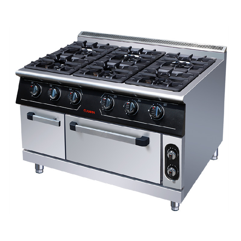 JUSTA佳斯特四头燃气煲仔连焗炉六头燃气煲仔炉连焗炉煲仔炉连柜