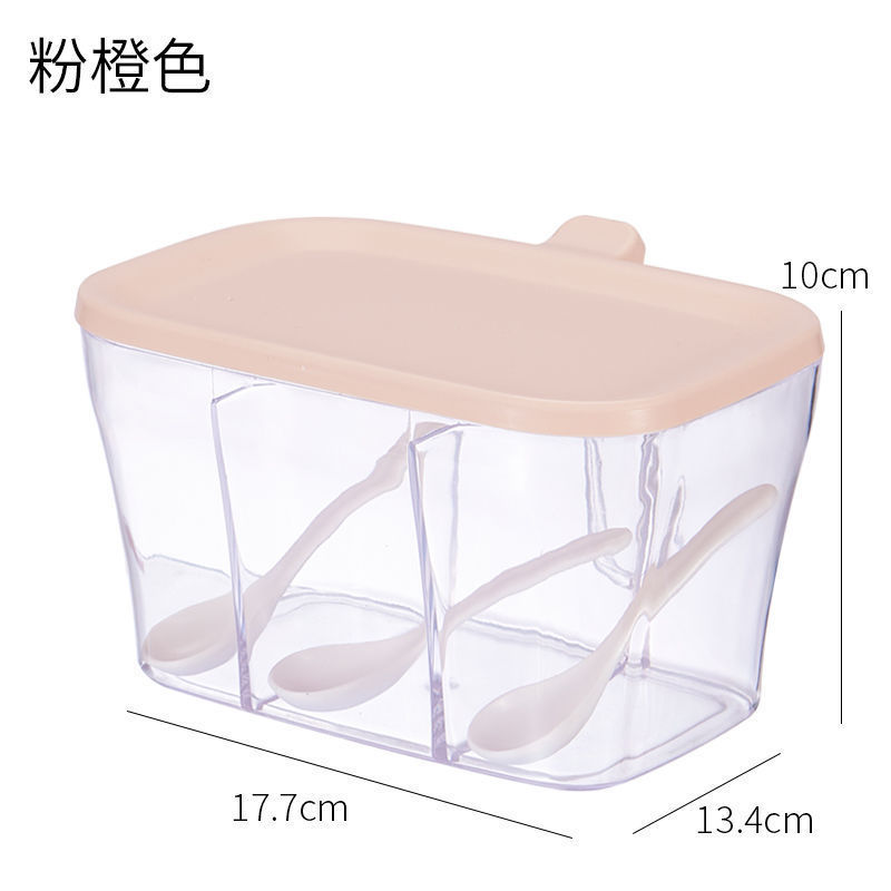 調味料ボトルボックス調味料入れ家庭用セット人気抖音プラスチック多格防湿レストランキッチン一体型氷粉|undefined