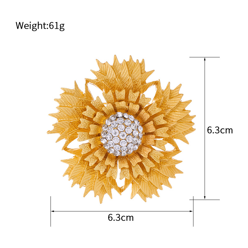 65g Weight Pastoral Simple Style Pin Flower Zinc Alloy Plating Unisex Brooches