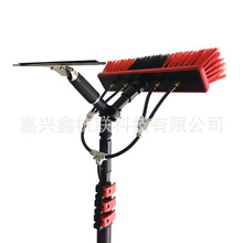 跨境一件代发伸缩杆通水刷带刮水器加长可喷水高处窗户玻璃清洗