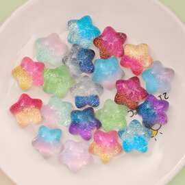 爆款极光萤火虫夜光胖星星配饰手工diy发夹奶油胶手机壳鞋扣配件