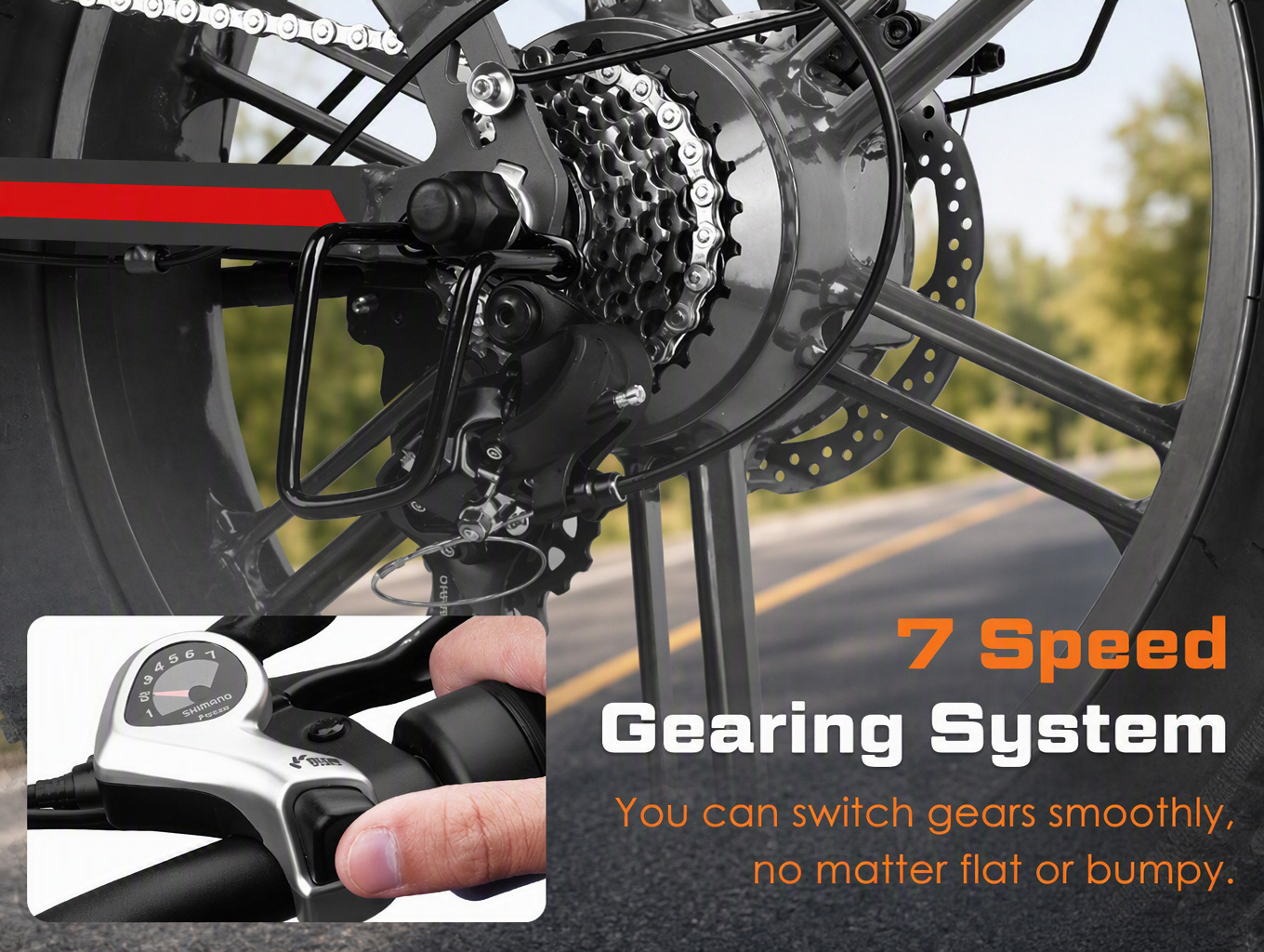 20inch Wide-Tire Electric Bicycle with Power Assist, 1000W, Motorcycle-Like Riding Experience, Dropshipping from European and American Overseas Warehouses