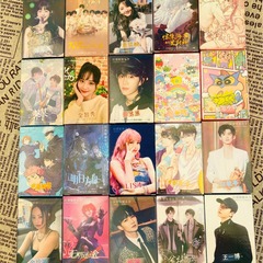 55 pack of laser small cards of anime stars, Korean-style self-printed small cards, white deer Fan Chengcheng, SpongeBob flash cards