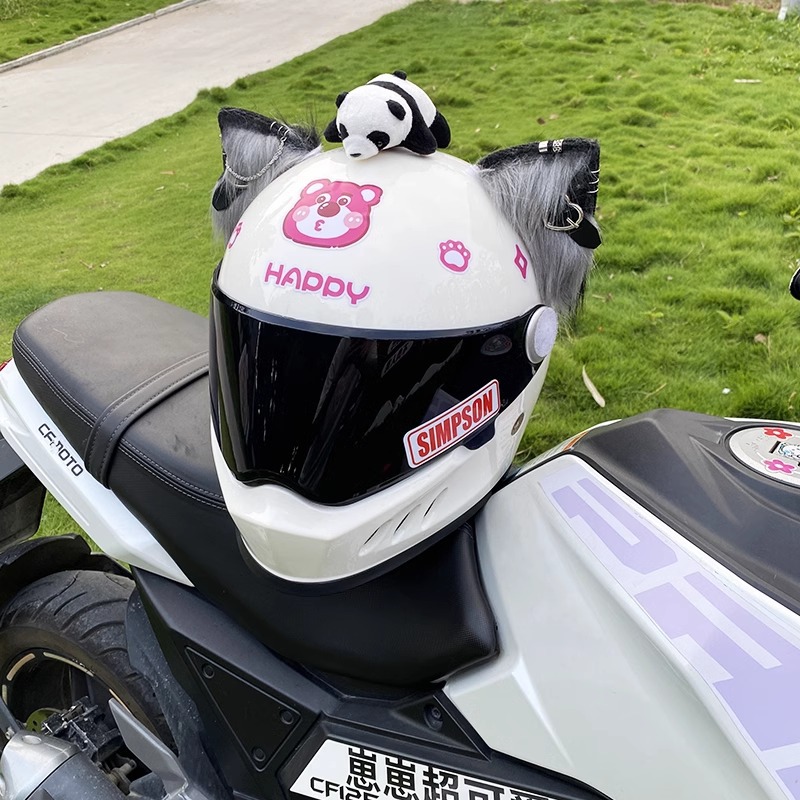Creative Helmet Decoration Heavy Industry Metal Animal Ear Accessories