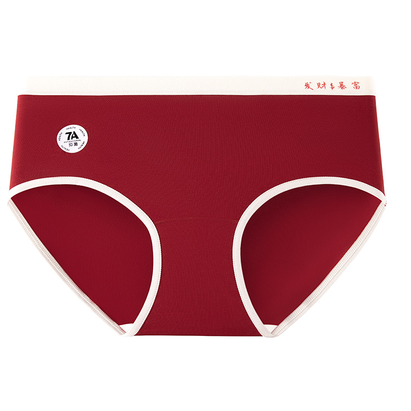 2025 nuevo algodón rojo Ankara cómodo y transpirable 7A antibacteriano 100% algodón entrepierna ropa interior de mujer calcetines gratis image 8