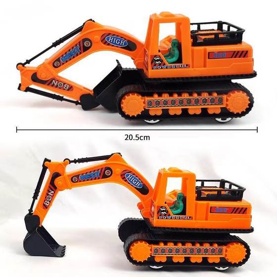 3133 stall supermarket small batch of children's simulation Inertial Engineering vehicle excavator excavator toy 110g