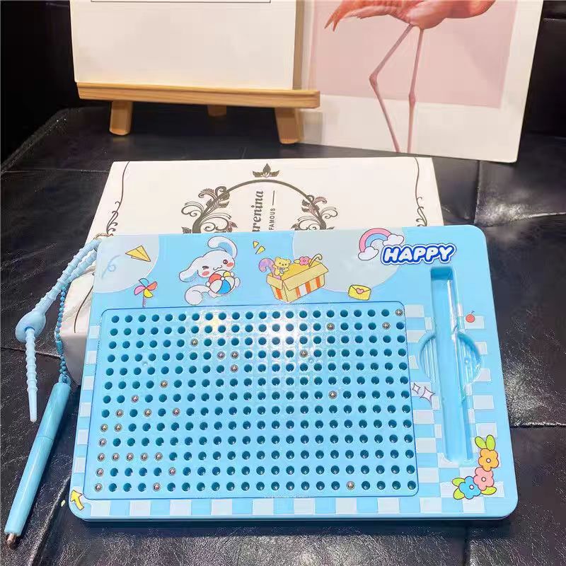 21cm特大磁気スチールビーズ製お絵かきボード、キュートなペットの運動会、子供用お絵かきボード、キーホルダー、バックパックペンダント|undefined