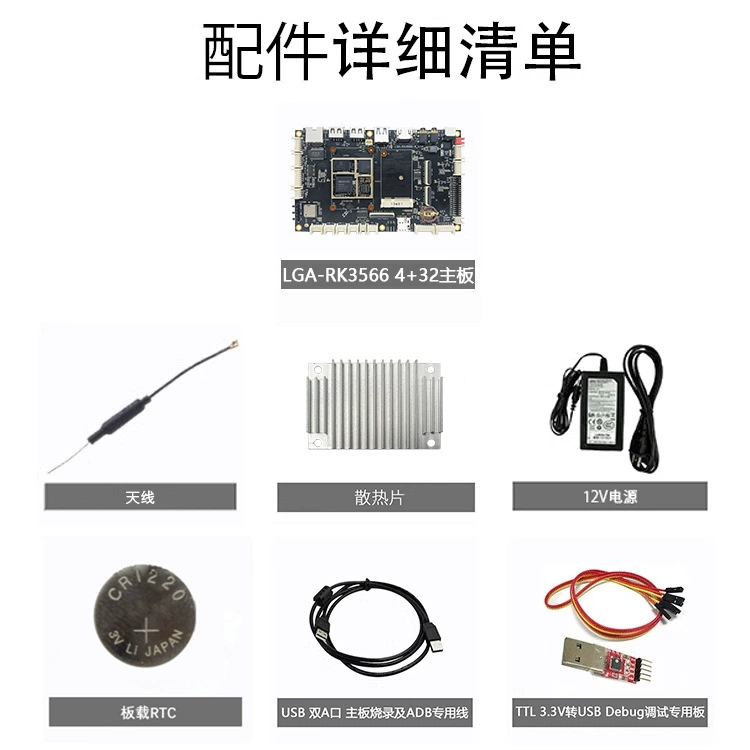 Платформа для разработки ядра (Rockchip) RK3566 LGA — четырёхъядерный A55 1.8ГГц, 2–4 ГБ, MIPI/LVDS/HDMI