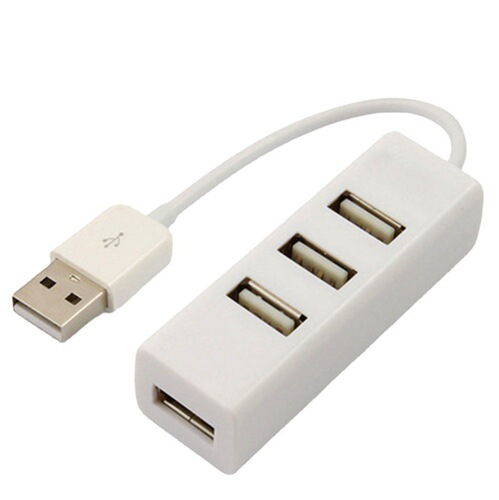 USB hub, 4-port hub, 2.0 splitter with 4 ports, 1-to-4 USB hub expandable to 1-to-4