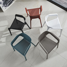 北歐塑料椅子舒適加厚簡約咖啡廳餐椅現代家用靠背椅戶外膠椅批發