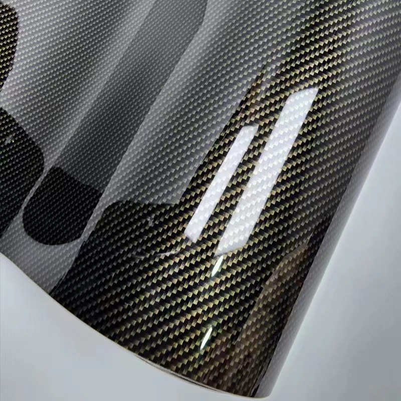 Carbon Fiber Interior Body Wrap 9D Glossy High-End Modified Electric Motorcycle Color-Changing Film Self-Adhesive Car Sticker