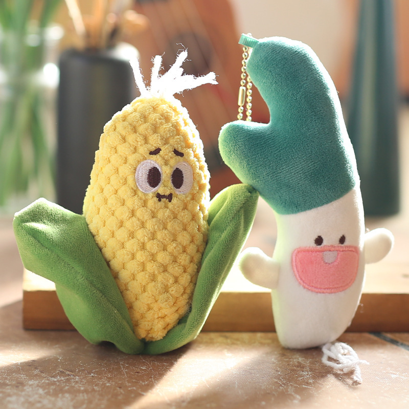 Internet Popular Cute Vegetable and Scallion Pendant Plush Toy Doll Skin Corn Bag Pendant Keychain Doll Internet Popular Cute Vegetable and Scallion Pendant Plush Toy Doll Skin Corn Bag Pendant Keychain Doll