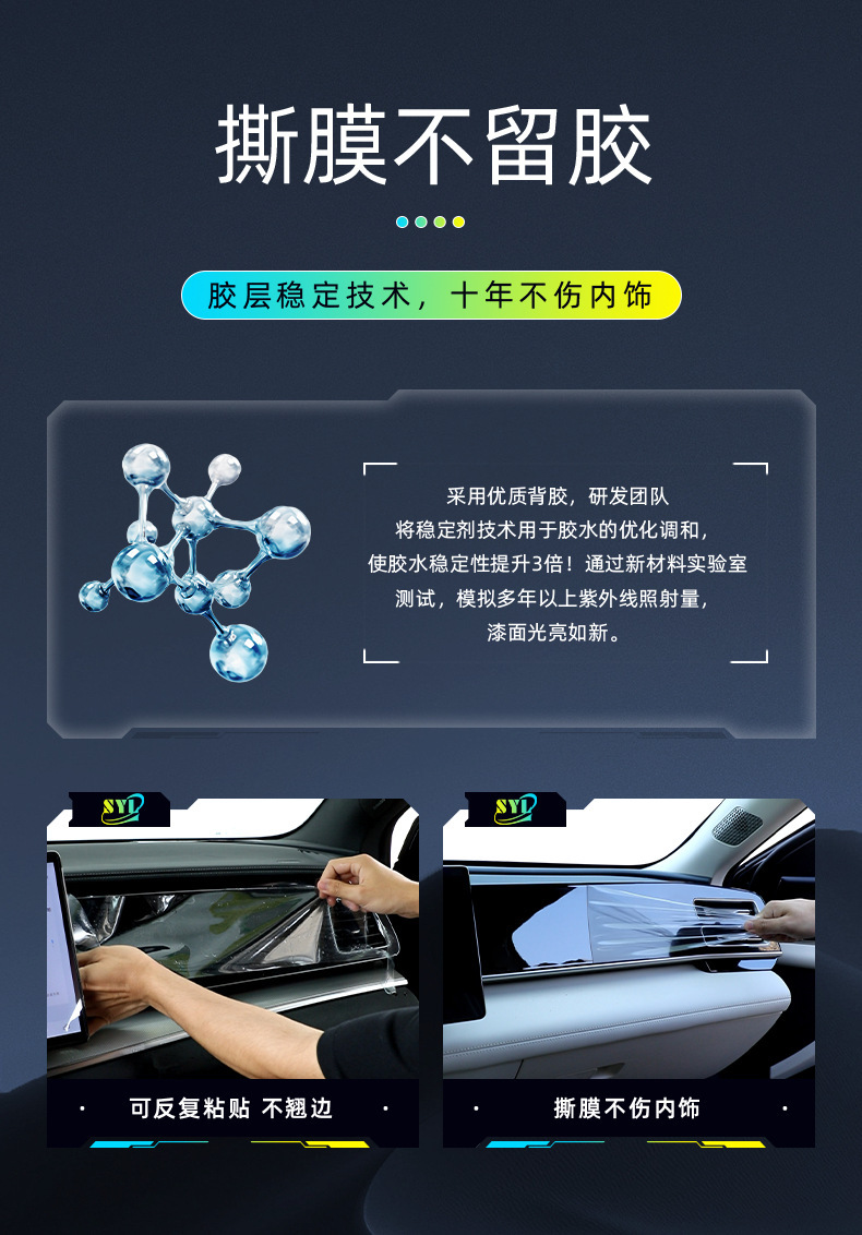 Suitable for 25 Audi Q5L Interior Protective Films, Central Control Screen Films, Interior Supplies and Accessories, Black-Tpu