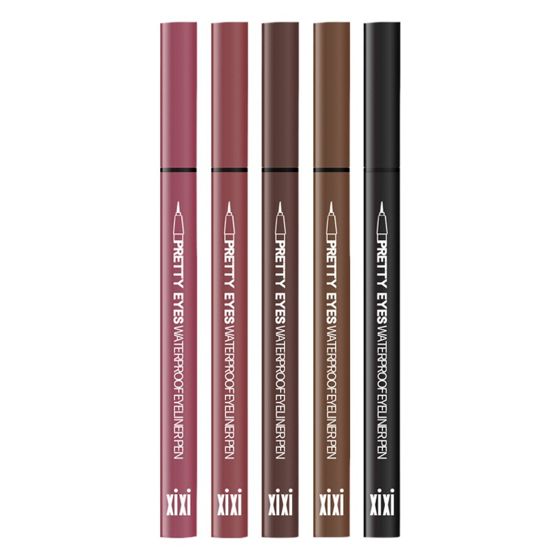 Makeup XIXI Waterproof Eyeliner Pen Cool Black Non-blooming Liquid Eyeliner Color Soft Head Brush Water Pen 1732