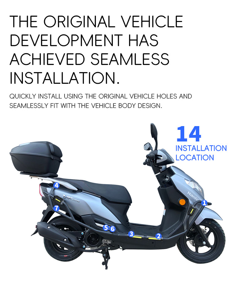 Suitable for Haojue Tiger Shark VX125 crash guards, anti-fall protection, front and rear bumpers, motorcycle anti-collision modification parts