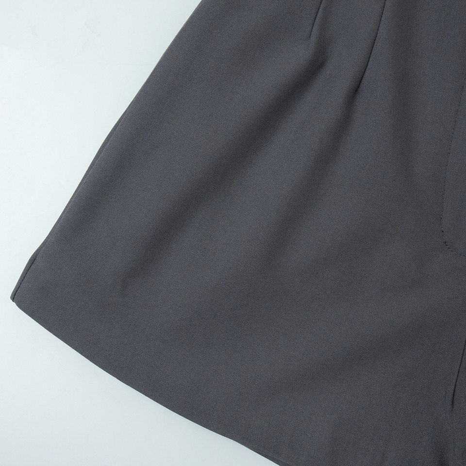 Bộ vest nữ áo khoác dài tay kèm quần short, form rộng thanh lịch công sở — màu xám chi tiết 18