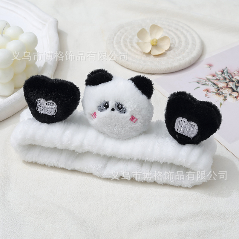 2023 celebridad estilo de dibujos animados lindo conejo oso Rana pato cara lavado maquillaje pelo banda diadema