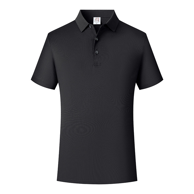 Anti-ácara 5A algodón antibacteriano de alta gama con solapa de manga corta camiseta antiarrugas ropa de trabajo transpirable polo comercial personalizada