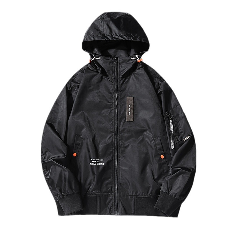 2023 Europa y América tendencia otoño y invierno color sólido traje de béisbol de vuelo para hombres con capuzas chaqueta casual de tamaño grande chaqueta ropa de hombre