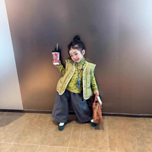 韩系女童马甲宝宝冬装加厚外套2025新款秋冬款儿童夹棉保暖上衣潮
