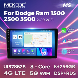 For Dodge Ram 1500 2500 3500 2019-2021 Manual AC Ram Android Navigation