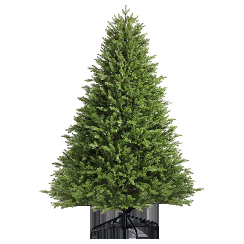 Árbol de Navidad puro PE mezclado PVC nieve flocado árbol desnudo blanco decoración de Navidad pleno pe árbol de Navidad precargado luz