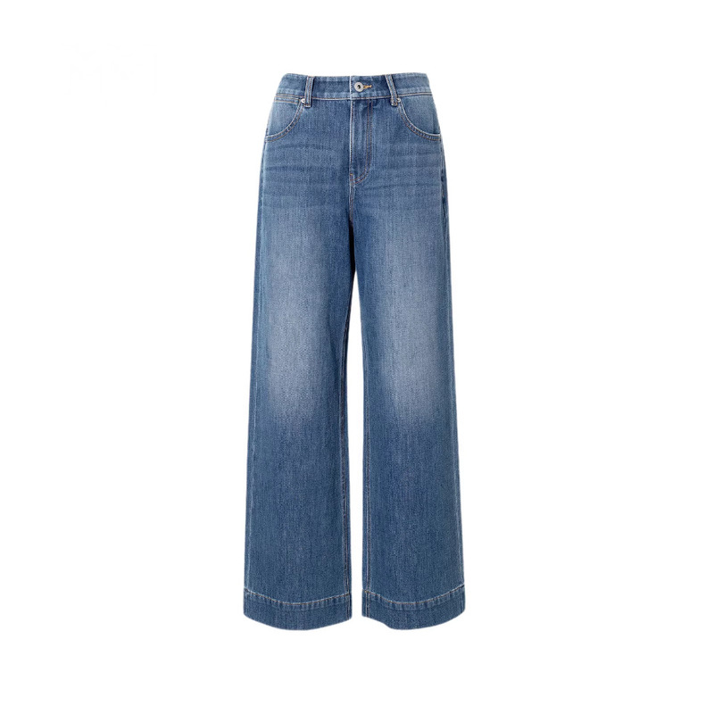 Mm Fan Maimei 26 Spring Style Retro Straight-Leg Jeans for Women, Nine-Point Length, All-Season Denim Pants 5H2850341D