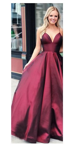 Comercio Exterior de Europa y América Amazon AliExpress deseo las mujeres vestido noche sexy Sling vino rojo satén simple largo