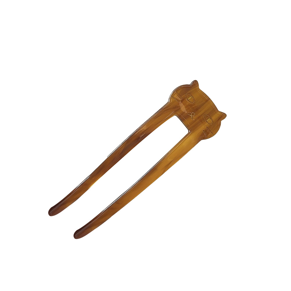 Acetato coreano pinzas de cabello, dispositivo de cabello mágico, pinzas de cabello en forma de U, pinzas de cabello para niños, pinzas de cabello para gatitos, adornos de cabello para perezosos