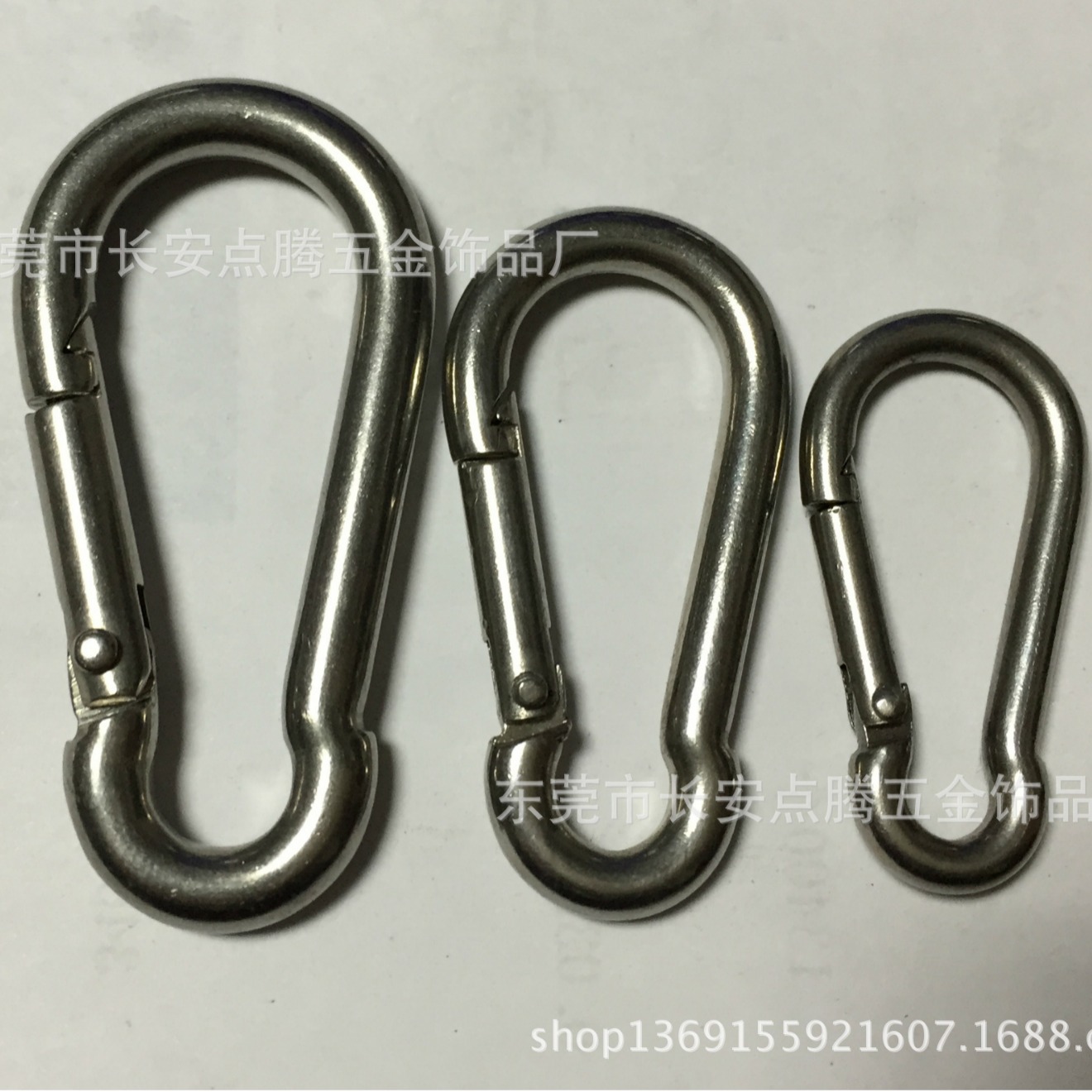 【厂价供应】 不锈钢葫芦登山扣，铁质电泳D形登山扣，铁质连接环