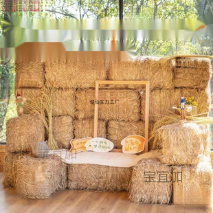 Dry Straw Haystacks, Farmhouse Straw, Round and Square Haystacks, Wedding Photography, Outdoor Park Decoration Props