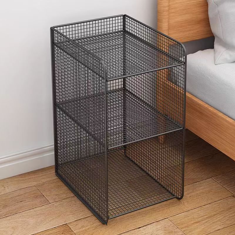 Nordic Sofa Side Table Wrought Iron Small Coffee Table Mini Bedside Table Storage Rack Bedroom Side Cabinet Living Room Mobile Side Table