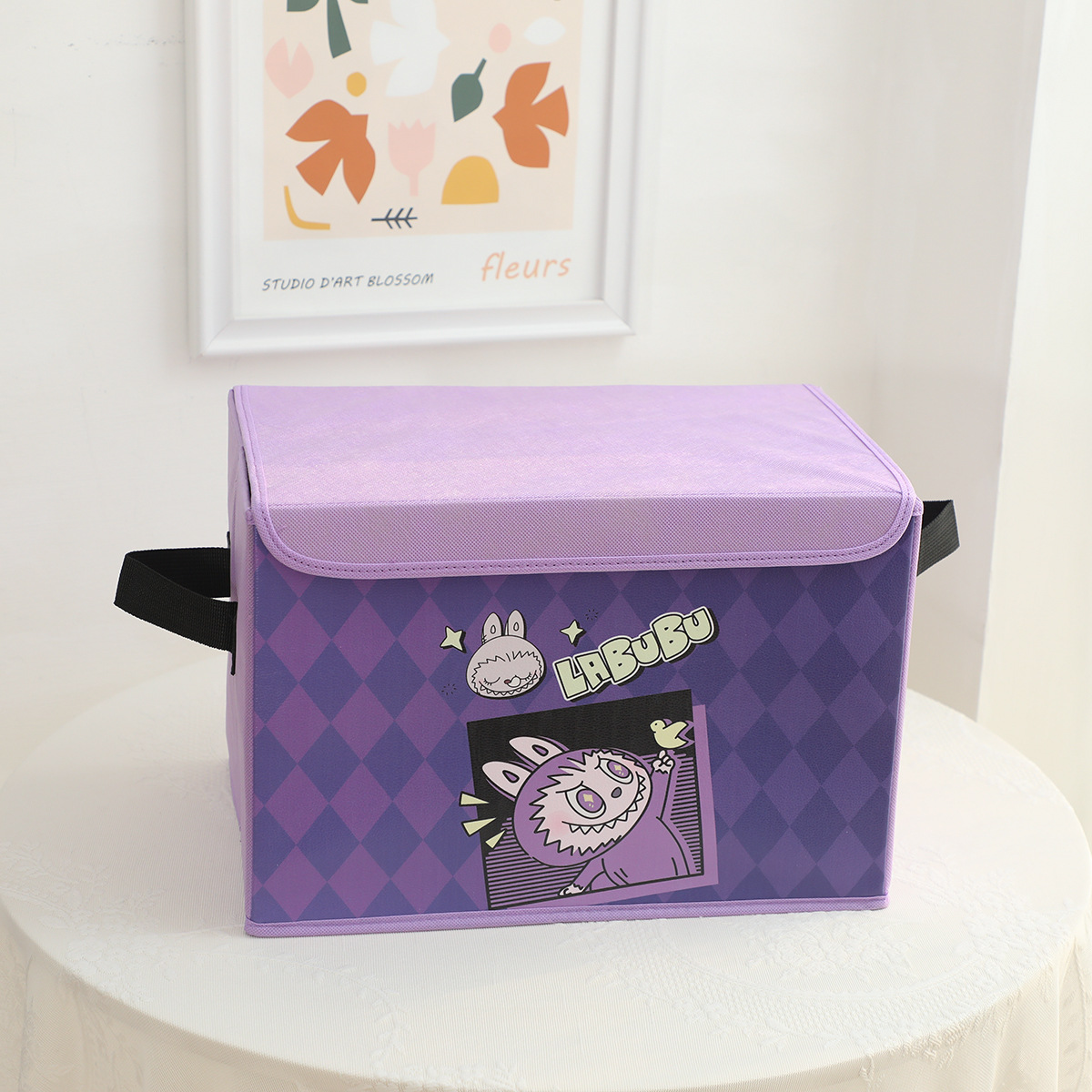 新しい漫画寮ブックスナック収納家庭用衣類おもちゃ収納ボックス折りたたみ車の収納ボックス