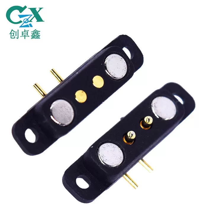 2pin磁吸连接器 间距2.5mm智能穿戴小家电PCB磁吸充电公母座厂家