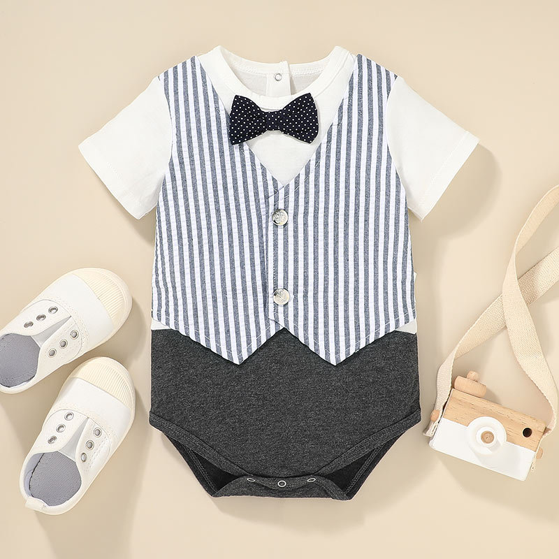 Baby onesies summer short-sleeved romper...